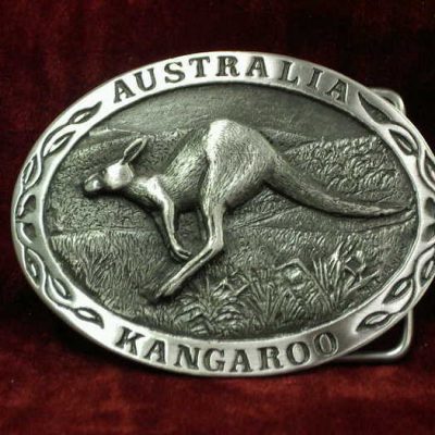 Pewter Kangaroo Buckle -Large