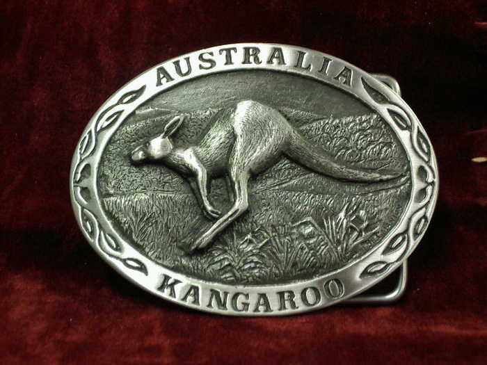pewter kangaroo buckle large