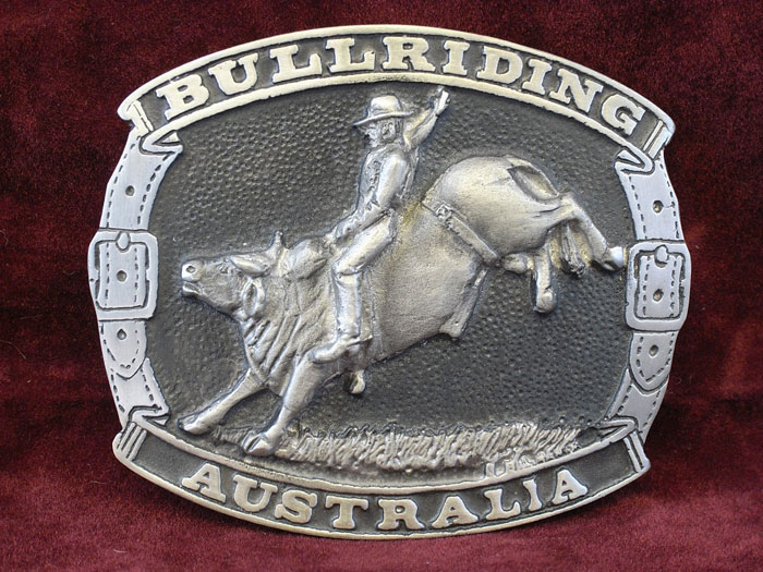 pewter bullriding australia buckle large